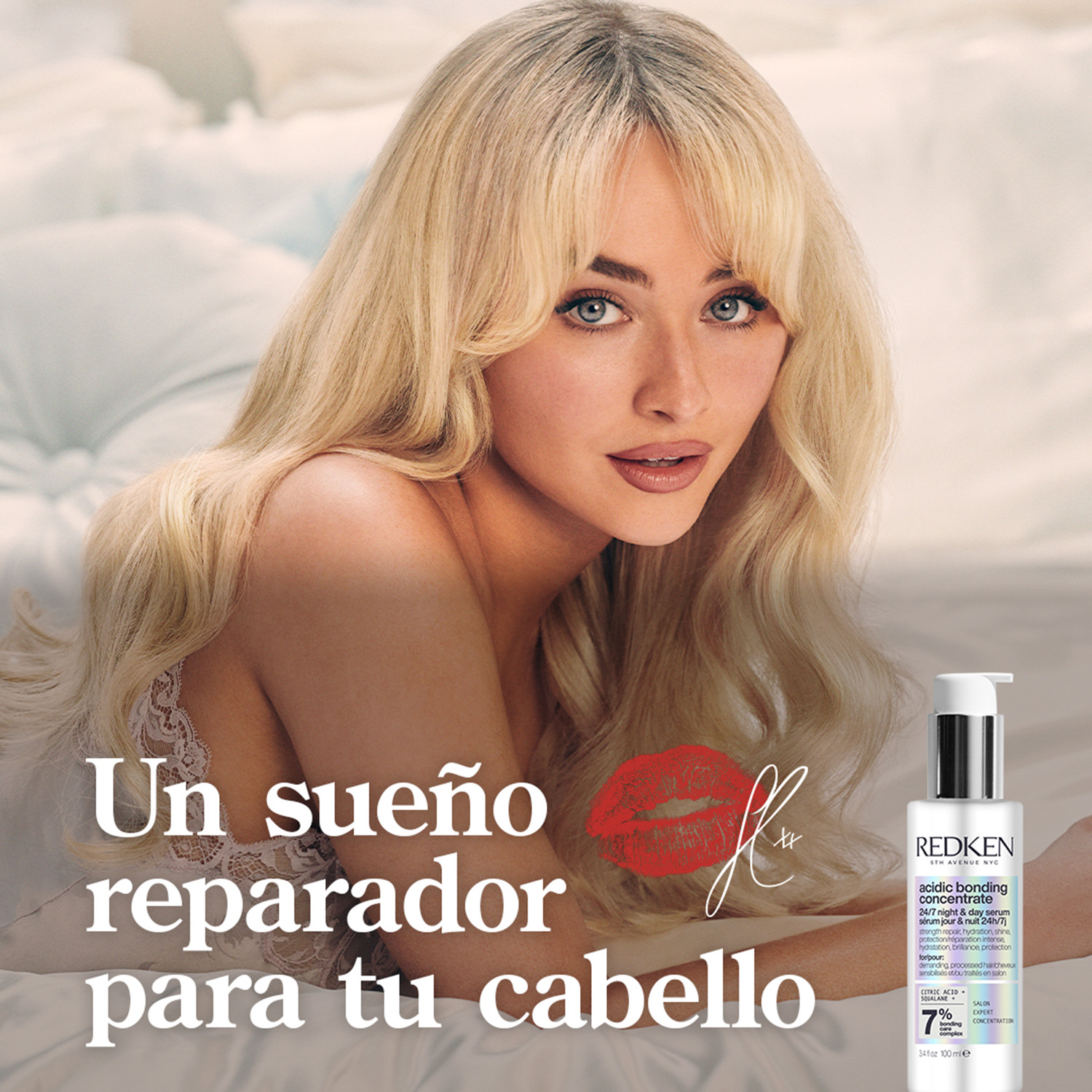 REDKEN SÉRUM 24/7 DÍA Y NOCHE ACIDIC BONDING CONCENTRATE (SERUM SIN ENJUAGUE PARA CABELLO DAÑADO CON ÁCIDO CÍTRICO)